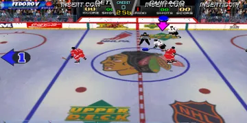 Wayne Gretzky's 3D Hockey screen shot game playing